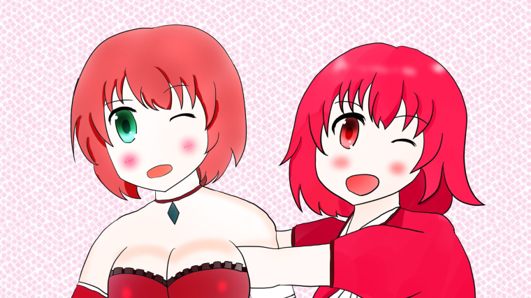 【花騎士イラスト】サルビアとチェリーセージ（じゃぶマイ8）